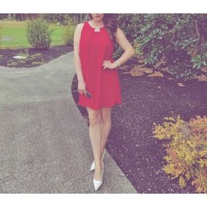 JBS Red Rhinestone Dress Women's Size 10